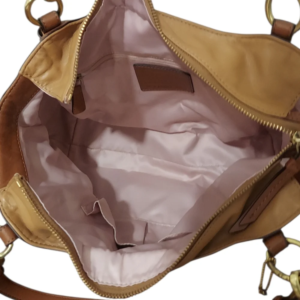Coach Alexandria Leather Shoulder Bag Zip Closure No F20812